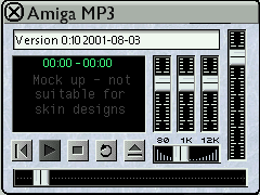 AmigaDE MP3 player GUI with tone controls (7K)