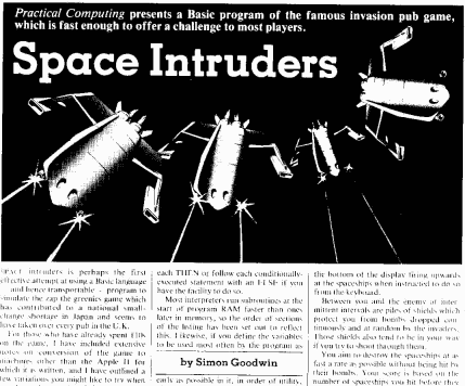 Space Intruders - Practical Computing 1981 (24K)