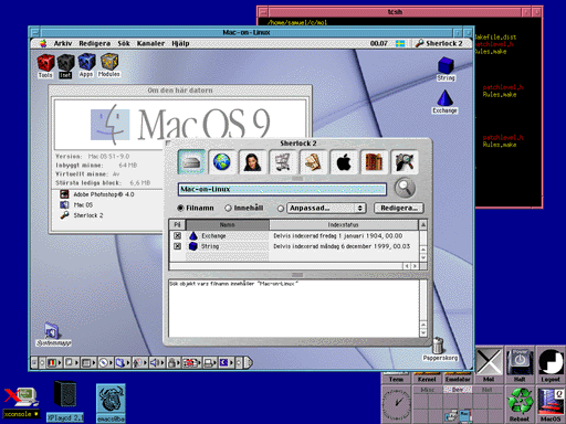 MacOS9, the last pre-Unix version, as shown on the MacOnLinux site