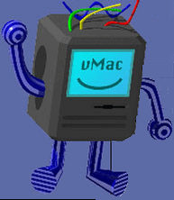vMac has an appropriately boxy mascot