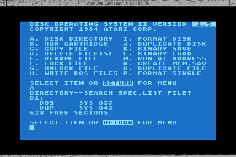 AtariDOS emulation