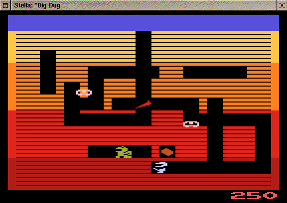 DigDug on Stella