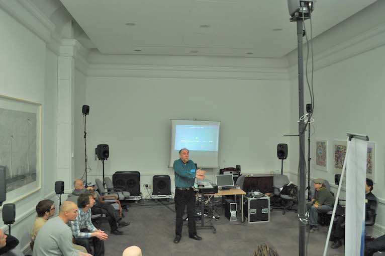 The author demonstrates 3D7.1 sound