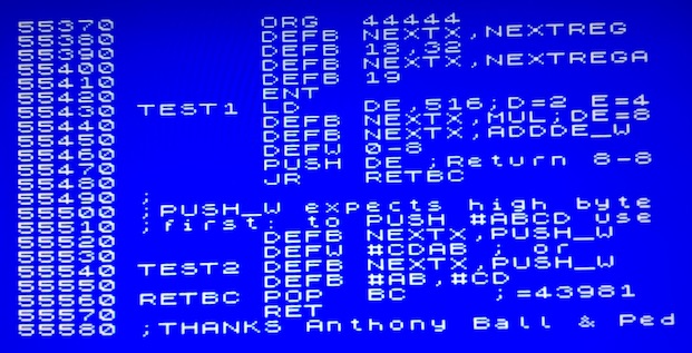 image of Zeus implementing Z80n instructions